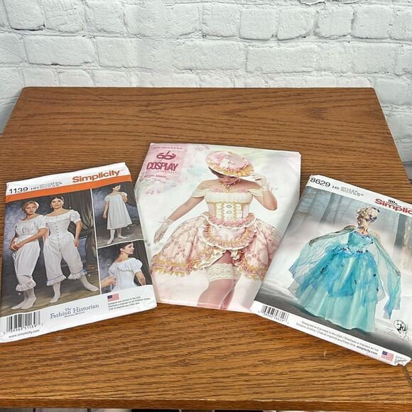 Set of 3 Costume Patterns Civil War  Firefly Path  & Bouquet Du Fleur All new - Picture 2 of 7